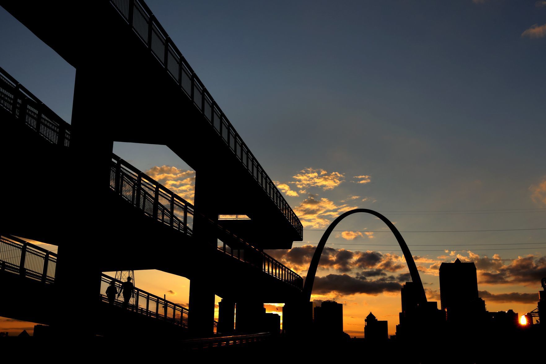 Barely any visitors for a St. Louis sunset